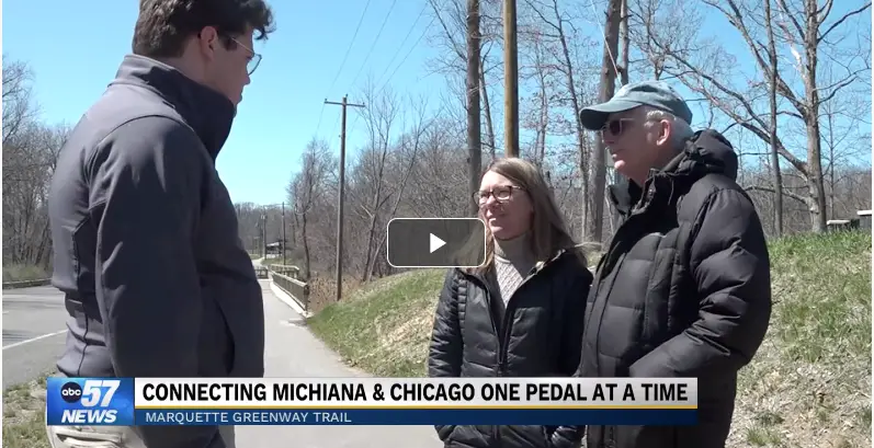 FOBCT Board Members, Marcy Hamilton and Gary Wood interviewed by ABC57 Reporter, Oliver Moster.